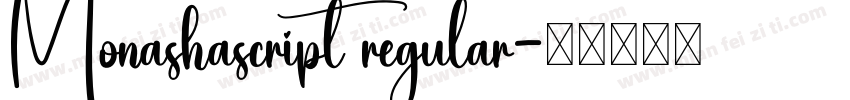 Monashascript regular字体转换